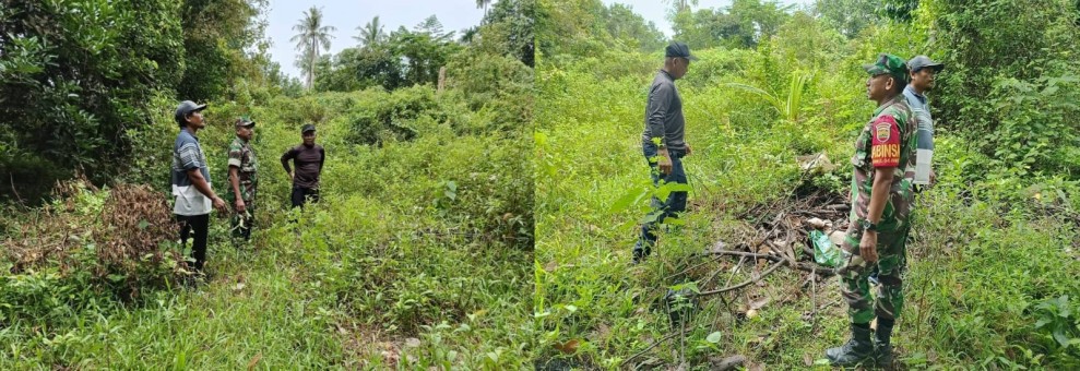 Babinsa Koramil 04/Rupat Gelar Patroli Karhutla Di Desa Pangkalan Pinang