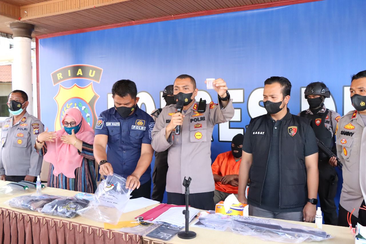 Tim Gabungan Polres Dumai Bekuk Pelaku Penembakan Di Bukit Kapur