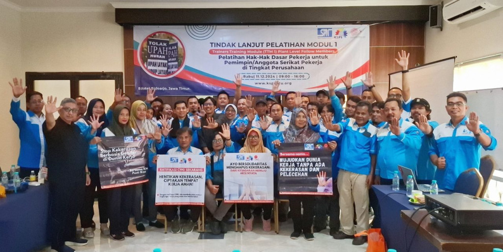 Pelatihan Trainers Training Module (TTM1) untuk Pemimpin Serikat Pekerja Tingkat Perusahaan