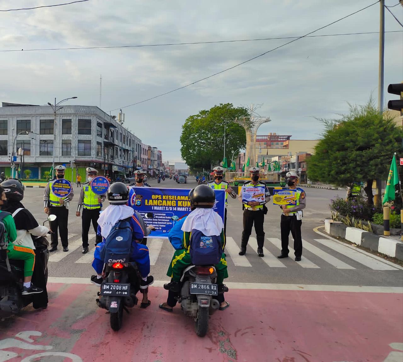 Polres Dumai Gelar Sosialisasi Dan Himbauan Untuk Terus Tertib Berlalu Lintas