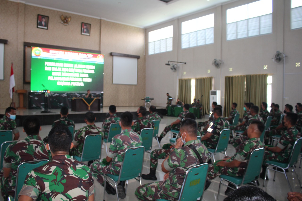 Tingkatkan Disiplin Prajurit Dan PNS, Korem 033/WP Gelar Penyuluhan Hukum