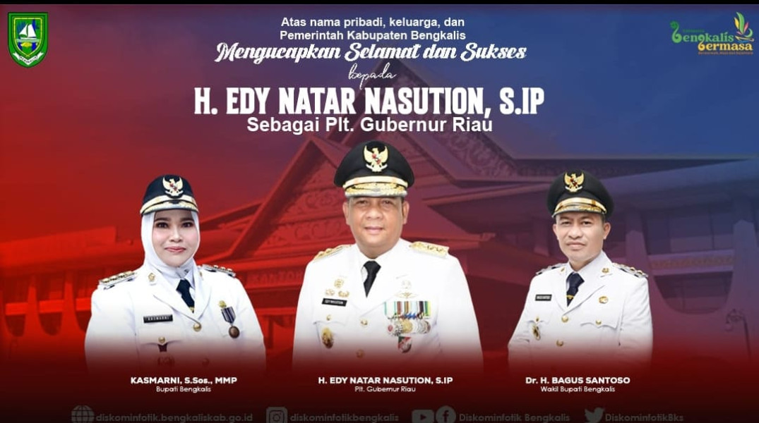 PJ Kepala Desa Hutan Panjang Kecamatan Rupat Ucapkan Tahniah Kepada PLT Gubernur Riau H. Edy Natar Nasution