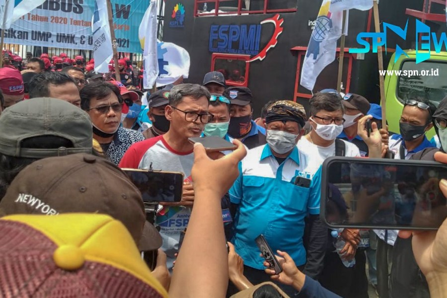Buruh Tuntut DPR RI Batalkan UU Cipta Kerja
