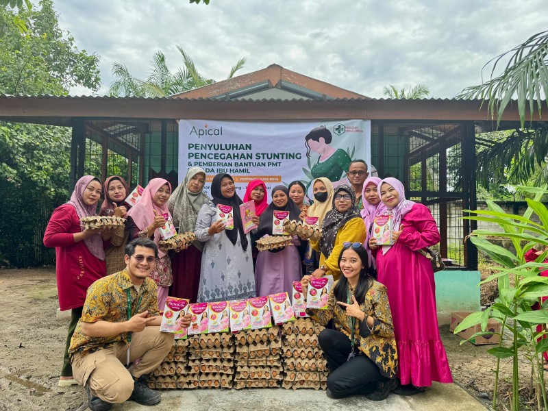 Apical Group Gelar Penyuluhan Dan Berikan PMT Untuk Pencegahan Stunting Di Dumai
