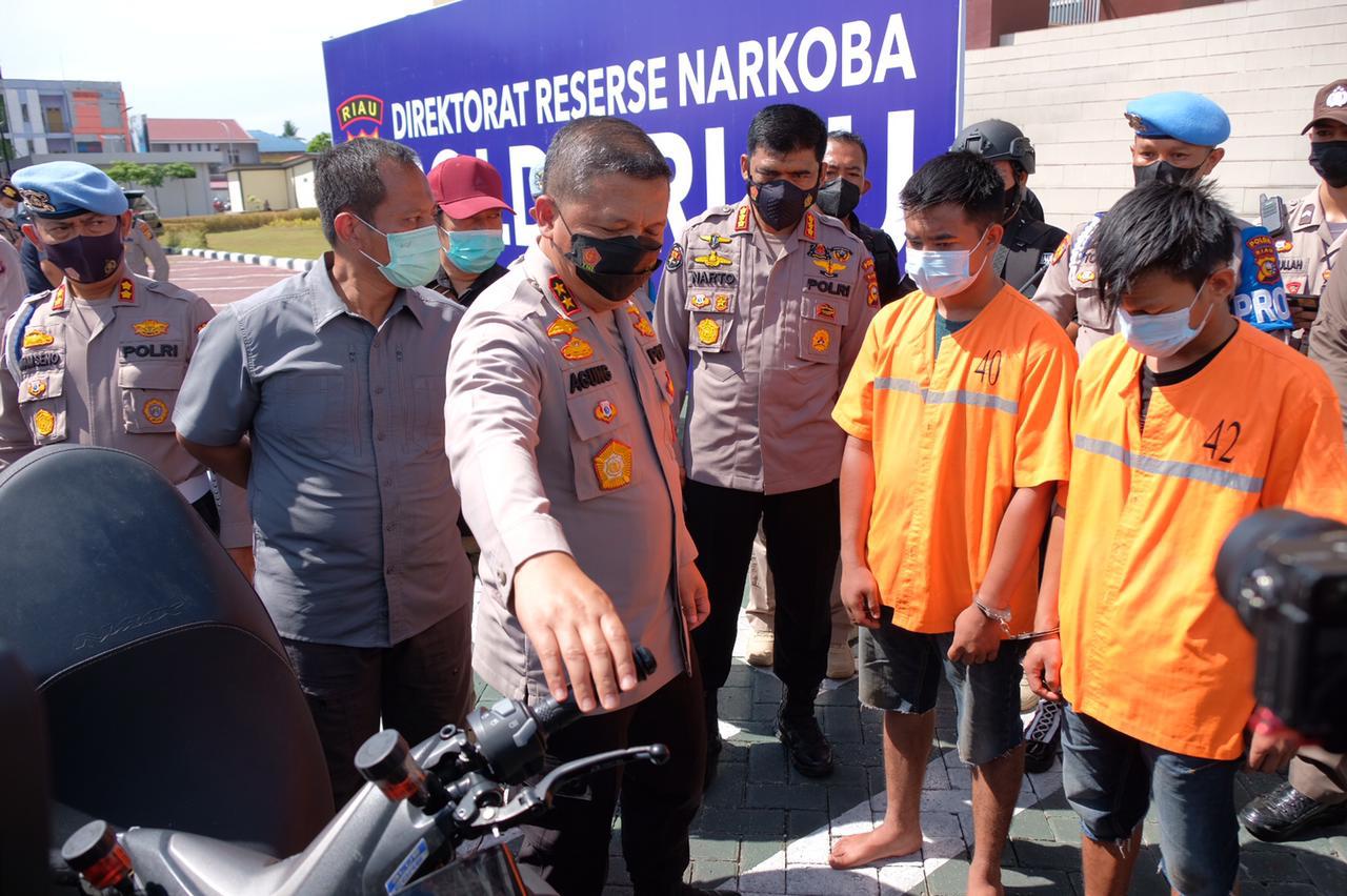 Polda Riau Ringkus Pemasok Narkoba Ke Lubuk Linggau