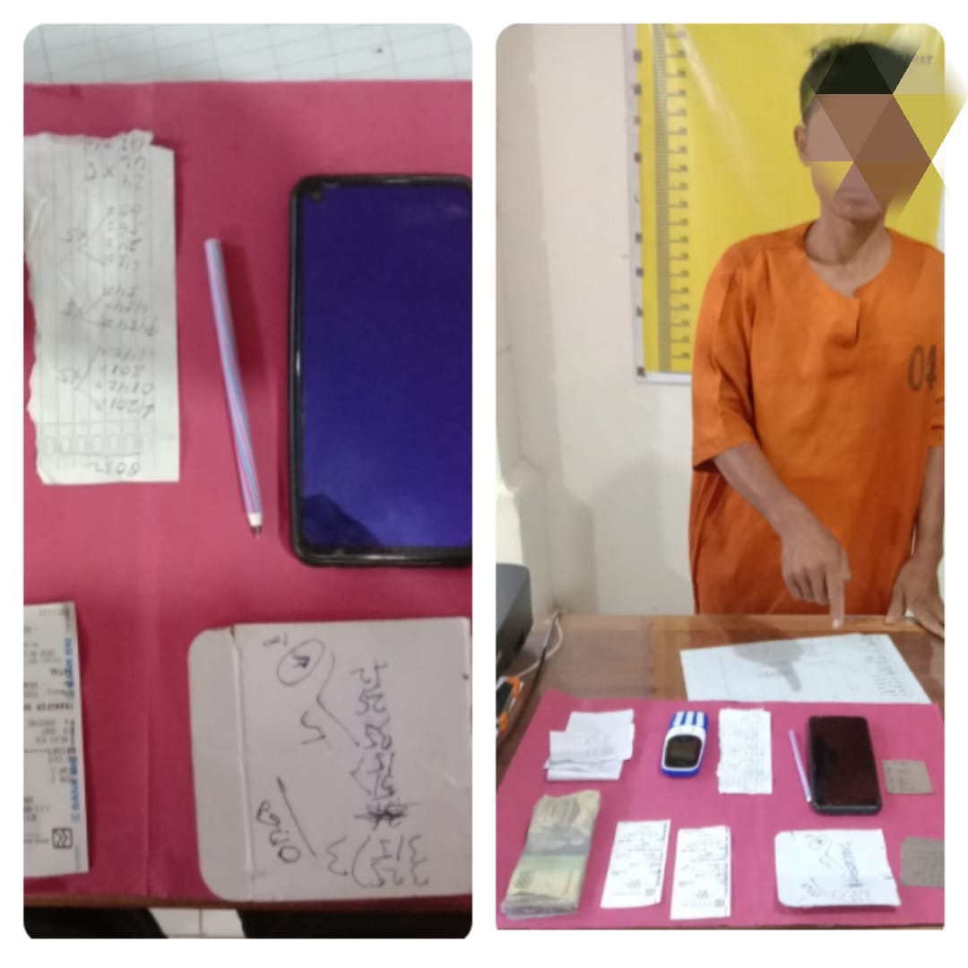 Sedang Patroli Rutin, Polsek Dumai Barat Amankan Pelaku Perjudian Jenis Togel Online Bersitus Iwan Togel Di Warung Warga