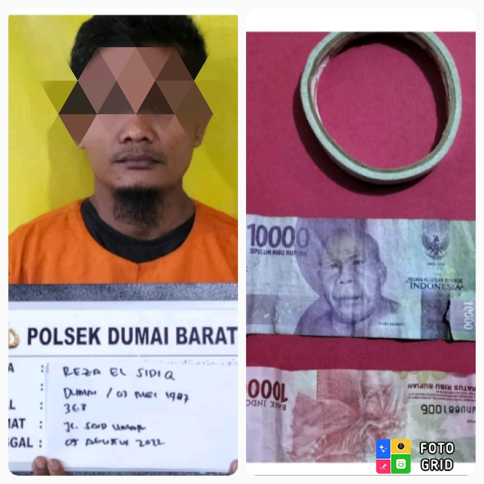 Maling Uang kontak Infak 3 Kali, Warga Kelurahan Ratu Sima Di Amankan Polisi