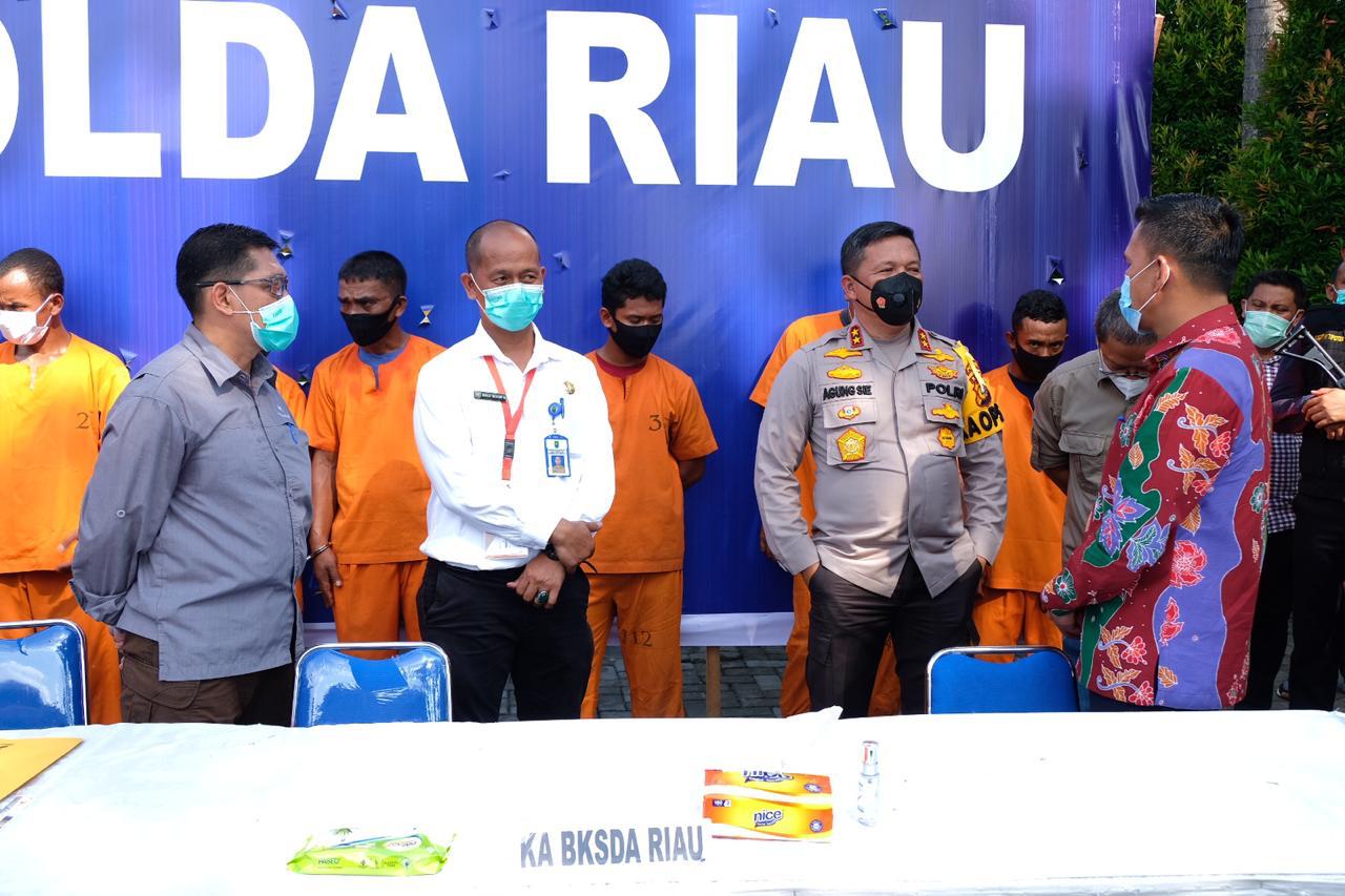 Merusak Lingkungan,10 Pelaku usaha Galian C Ilegal Diamankan Tim Ditkrimsus Polda Riau
