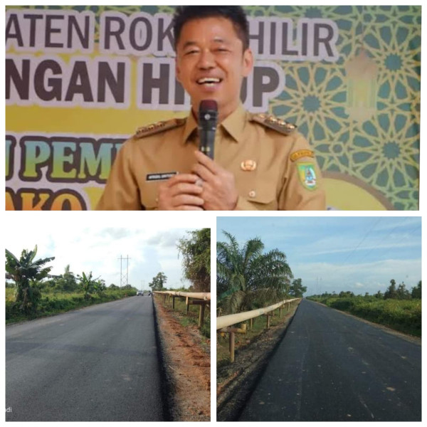Kinerja Bupati Rohil Patut Di Acungi Jempol, Sukses Yakin PT.PHR Hotmix Jalan Lintas Kubu