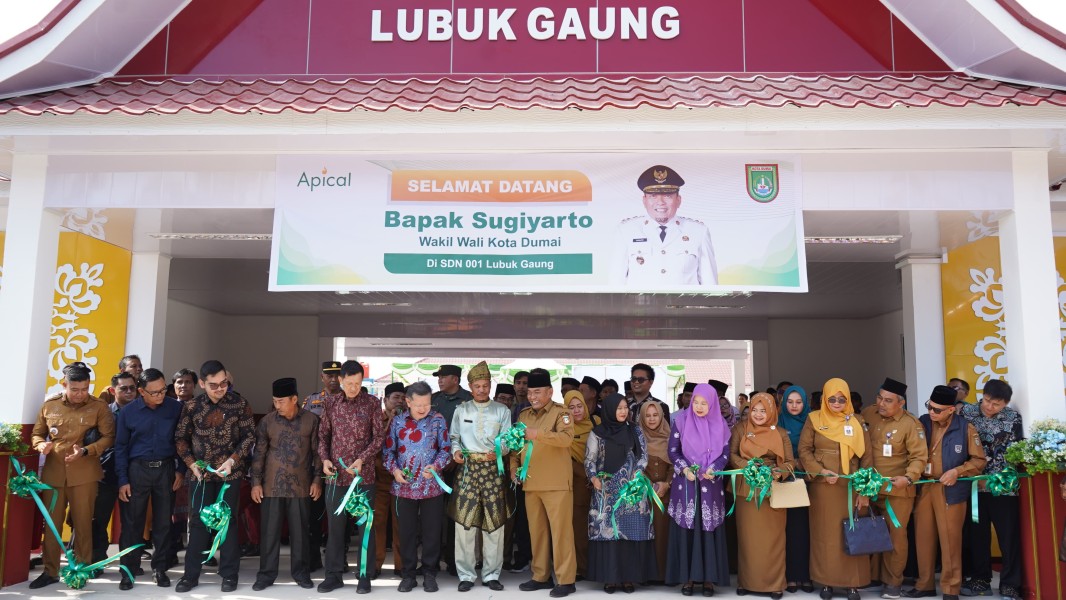 Sekolah Baru Harapan Baru, Apical Dan Pemkot Dumai Resmikan SDN 001 Lubuk Gaung