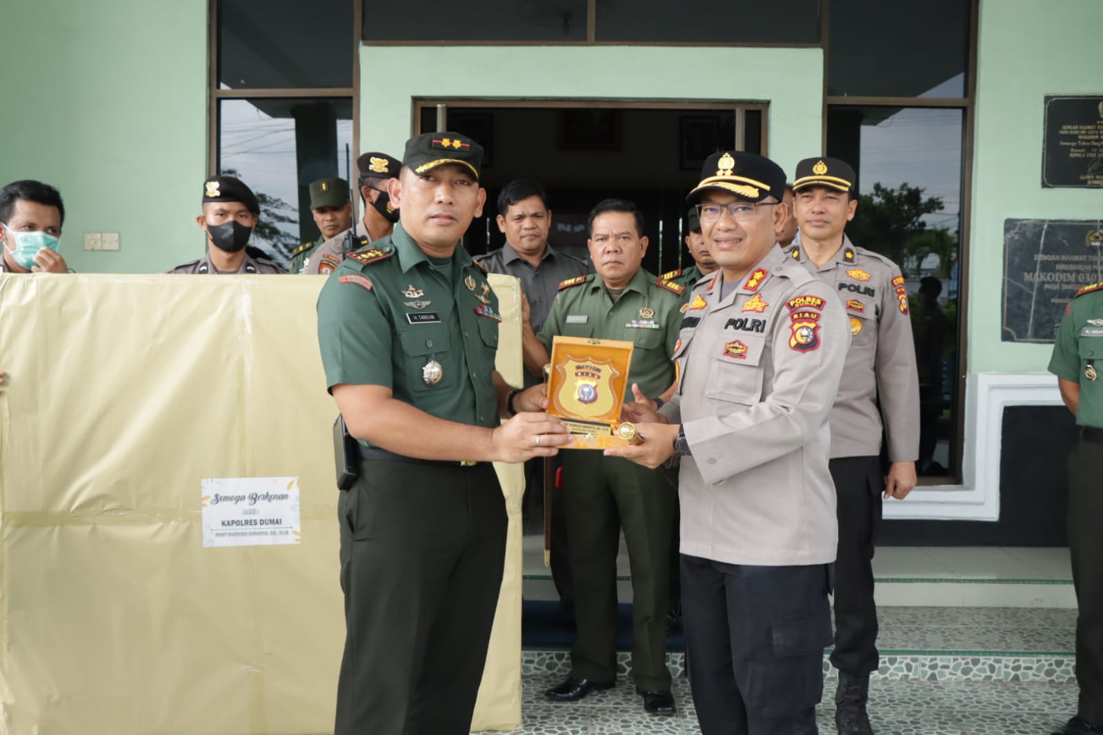 Baru Bertugas, Kapolres Dumai AKBP Nurhadi Ismanto Berkunjung Ke Mako Kodim 0320/Dumai Pererat Silaturahmi