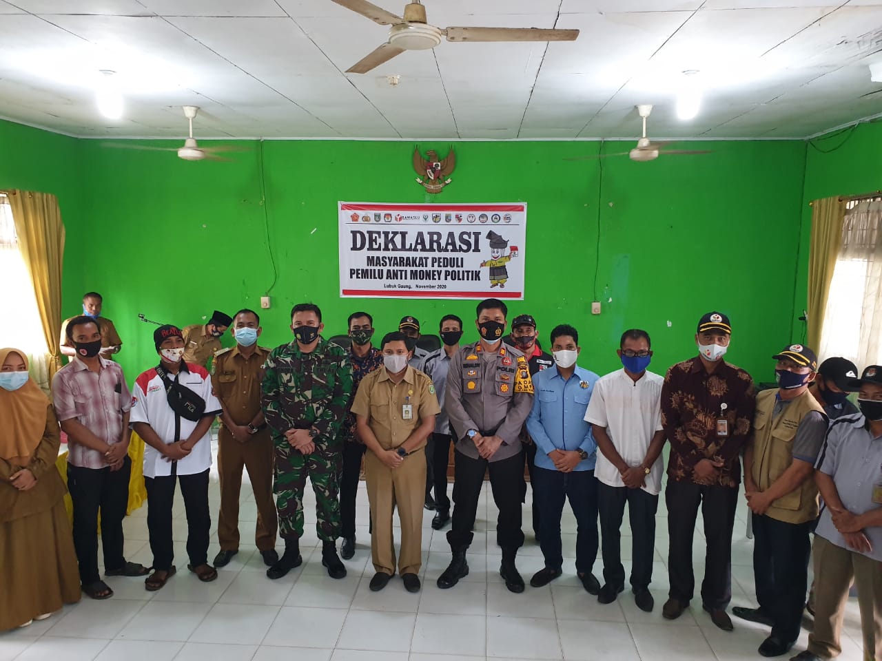 Berbagai Unsur di Kecamatan Sei Sembilan Gelar Deklarasi Masyarakat Peduli Pemilu Anti Money Politik