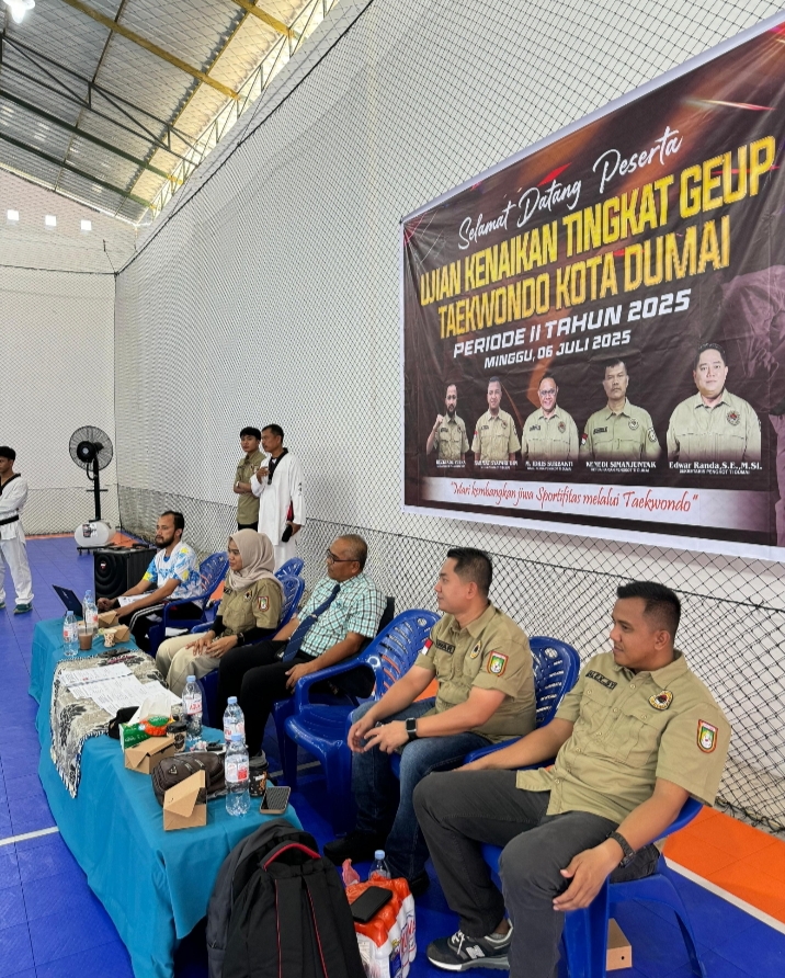 Bertema Mari Kembangkan Jiwa Spotifitas Melalui Taekwondo Pengkot Laksanakan Ujian Kenaikan Tingkat