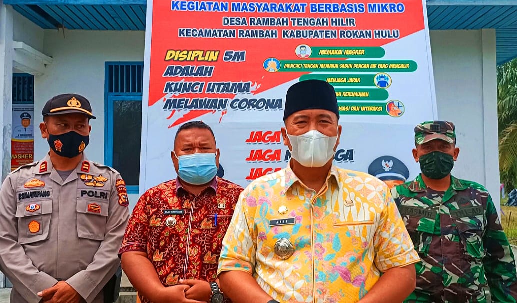 PPKM Mikro Diberlakukan,Tiga Desa Dikecamatan Rambah Didirikan