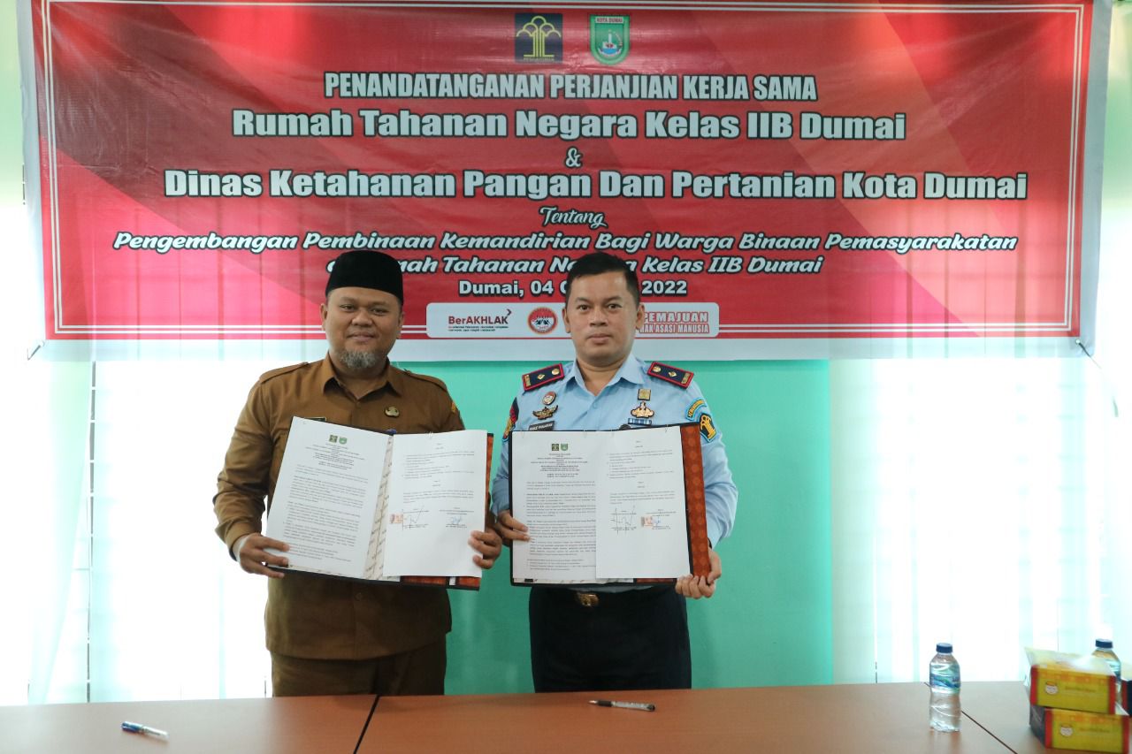 Tingkatkan Program Kemandirian WBP, Rutan Dumai Jalin Kerjasama Dengan Dinas Ketahanan Pangan Dan Pertanian Kota Dumai