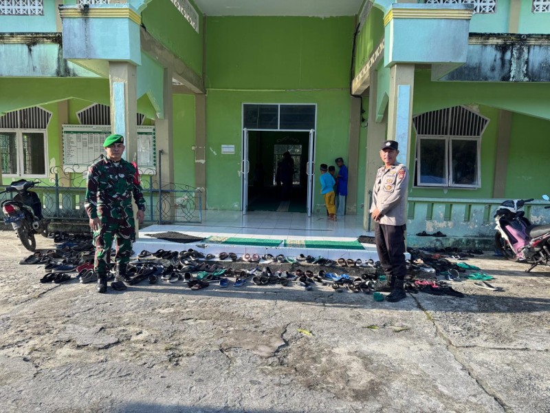 Pengamanan Sholat Ied Berjama'ah Hari Raya Idul Fitri 1446 H/2025 M Di Masjid Nurul Huda, Desa Tanjung Medang