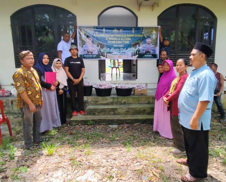 Hari Raya Idul Adha 1446 H/2025, Polsek Dumai Timur Laksanakan Penyembelihan Hewan Qurban Polri Presisi