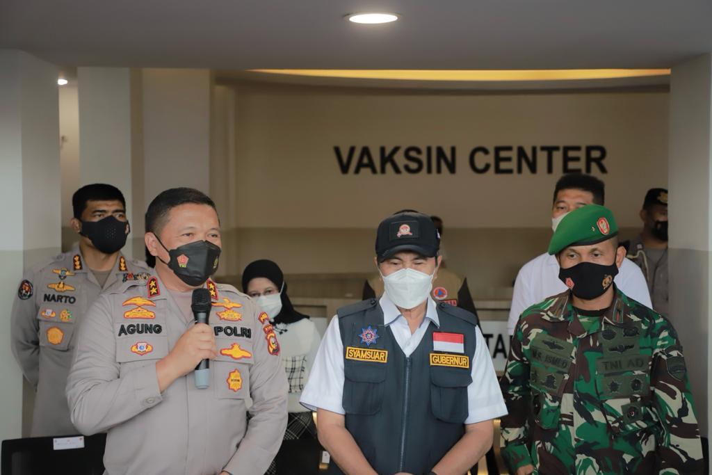 Serentak Di Buka Presiden Secara Virtual, Vaksinasi Massal Hari Bhayangkara Polda Riau Targetkan 30.366