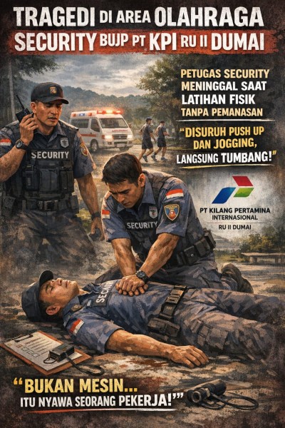 Olahraga Berujung Maut, Security BUJP PT. Kilang Pertamina Internasional RU II Dumai Meregang Nyawa