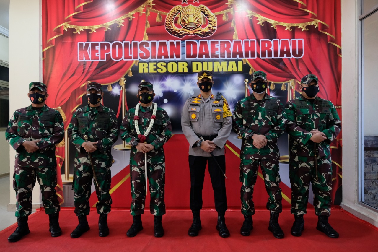 Pangdam I/BB Mayjen TNI Hasanudin, S.I.P Beserta Rombongan Melaksanakan Kunker Dan Silaturahmi Ke Mako Polres Dumai