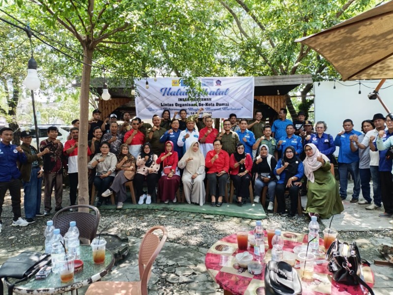 Bangun Semangat Kebersamaan, Lintas Organisasi Wartawan Dumai Gelar Halal Bihalal