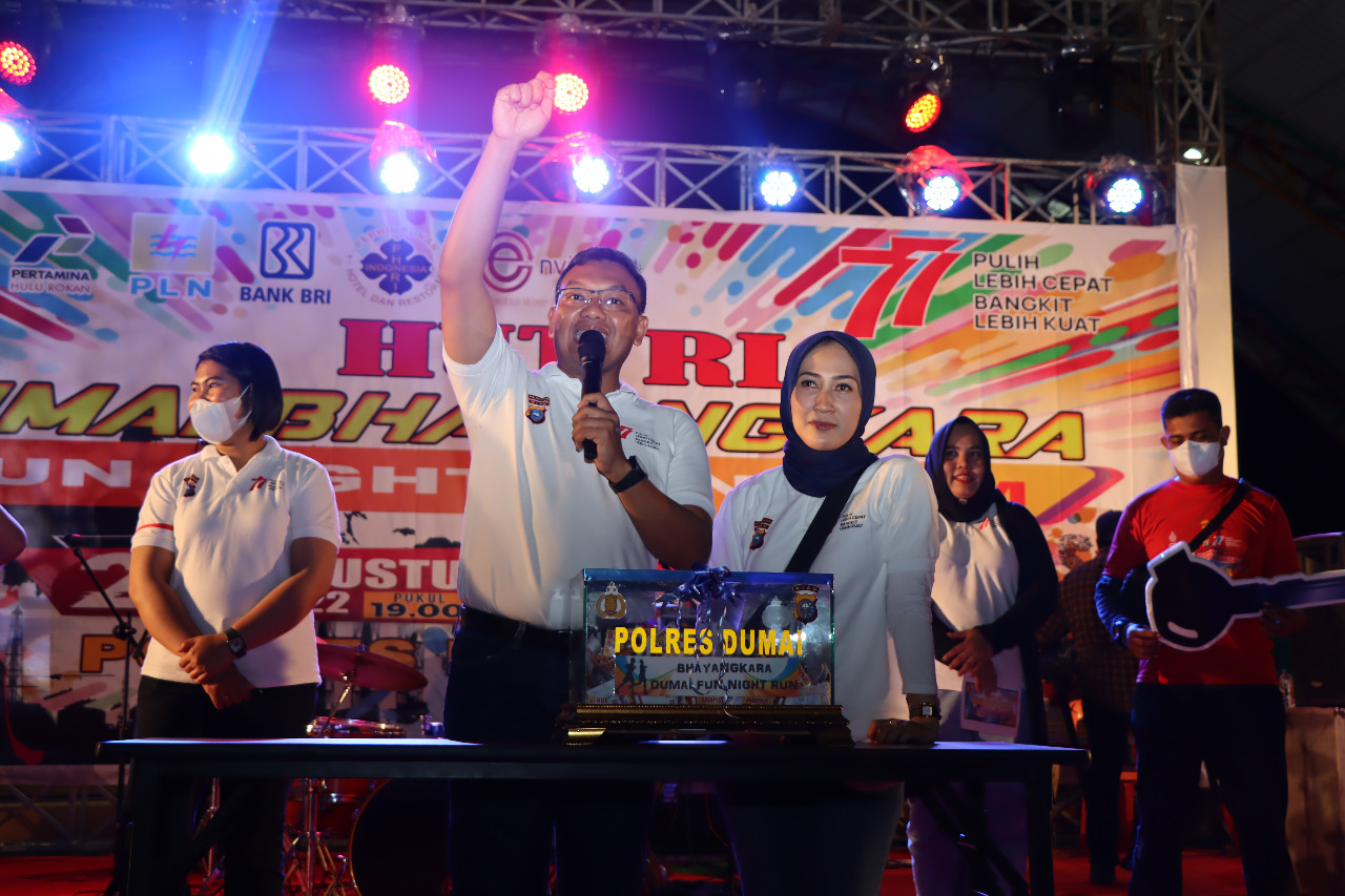 Polres Dumai Gelar Dumai Bhayangkara Fun Night Run 5 Km