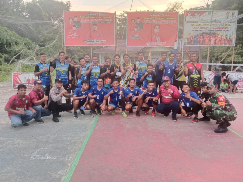 Turnamen Volly Ball Putra Bermasa Cup Desa Hutan Panjang Resmi Ditutup