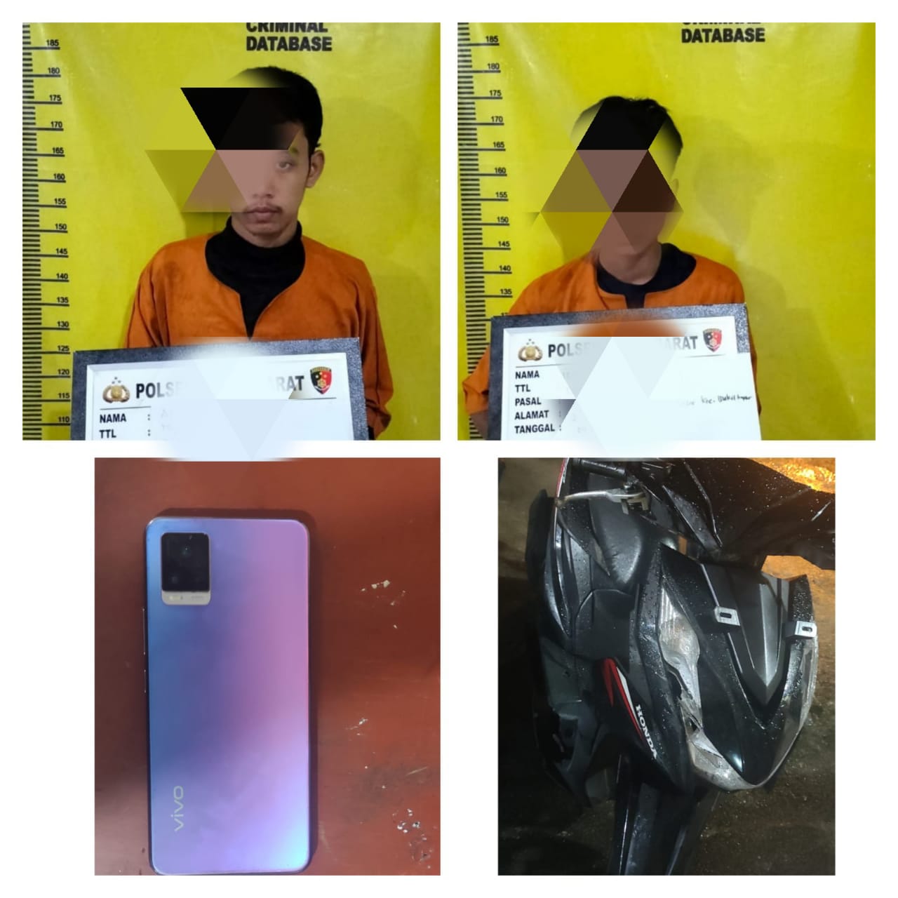 2 Pelaku Curat Di Jalan Ratu Sima Diamankan Polisi