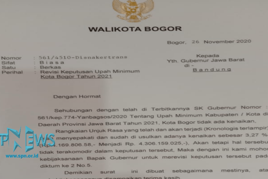 Bima Arya Meminta Gubernur Jawa Barat Revisi UMK Kota Bogor 2021