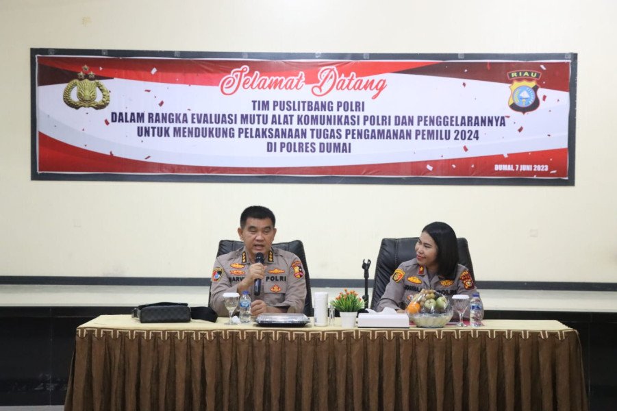 Dalam Rangka Pengamanan Pemilu 2024,Tim Penelitian Puslitbang Polri Laksanakan Evaluasi Mutu Alat Komunikasi Polri