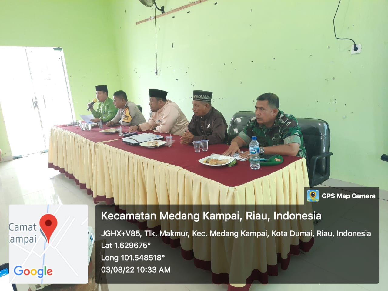 Babinsa Hadiri Rapat Persiapan Perayaan 17 Agustus di Kecamatan Medang Kampai
