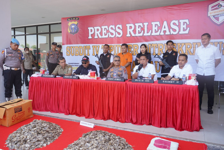 Ditkrimsus Polda Riau Ungkap Penyelundupan 41 Kg Trenggiling Dari Padang Sidempuan