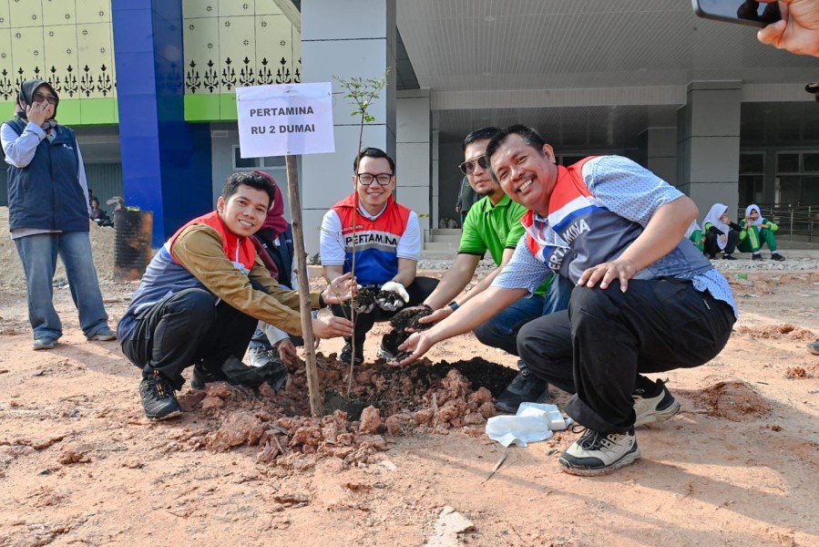 Peringati Hari Lingkungan Sedunia 2026,Pertamina Patra Niaga Kilang Dumai Lakukan Aksi Penghijauan Di Dua Tempat