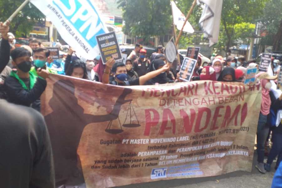Eks Buruh PT Master Wovenindo Label Demo Di PN Jakarta Pusat