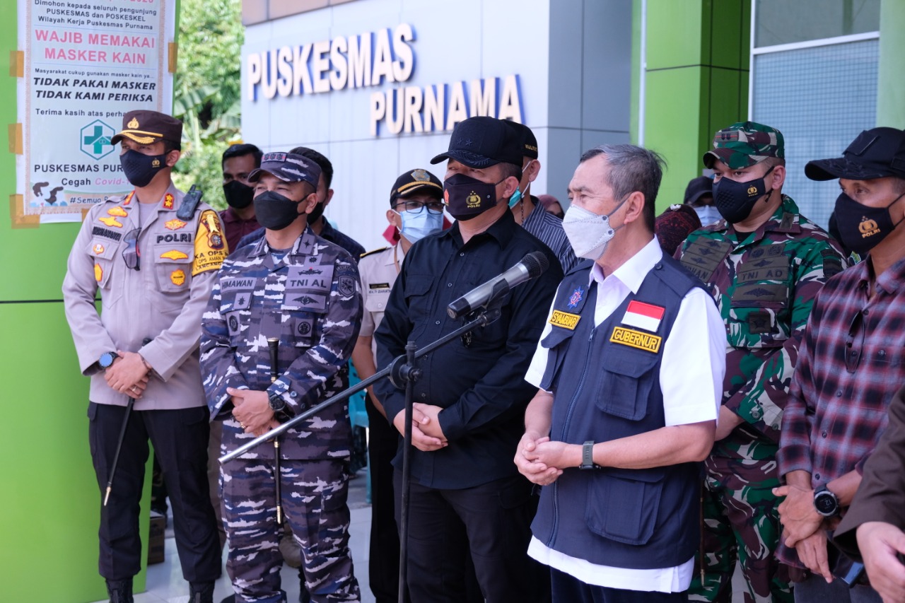 Gubernur Riau Bersama Forkopimda Laksanakan Kunjungan Kerja Pada Puskesmas Purnama Kota Dumai