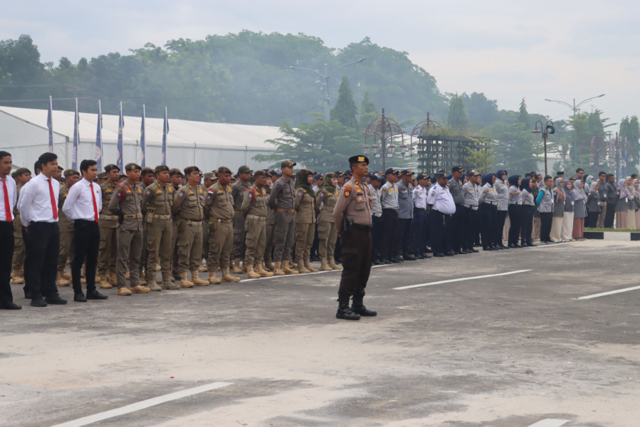 Kapolres Dumai AKBP Dhovan Oktavianton Pimpin Apel Gelar Pasukan Pengamanan MTQ Tingkat Provinsi Riau Ke-42