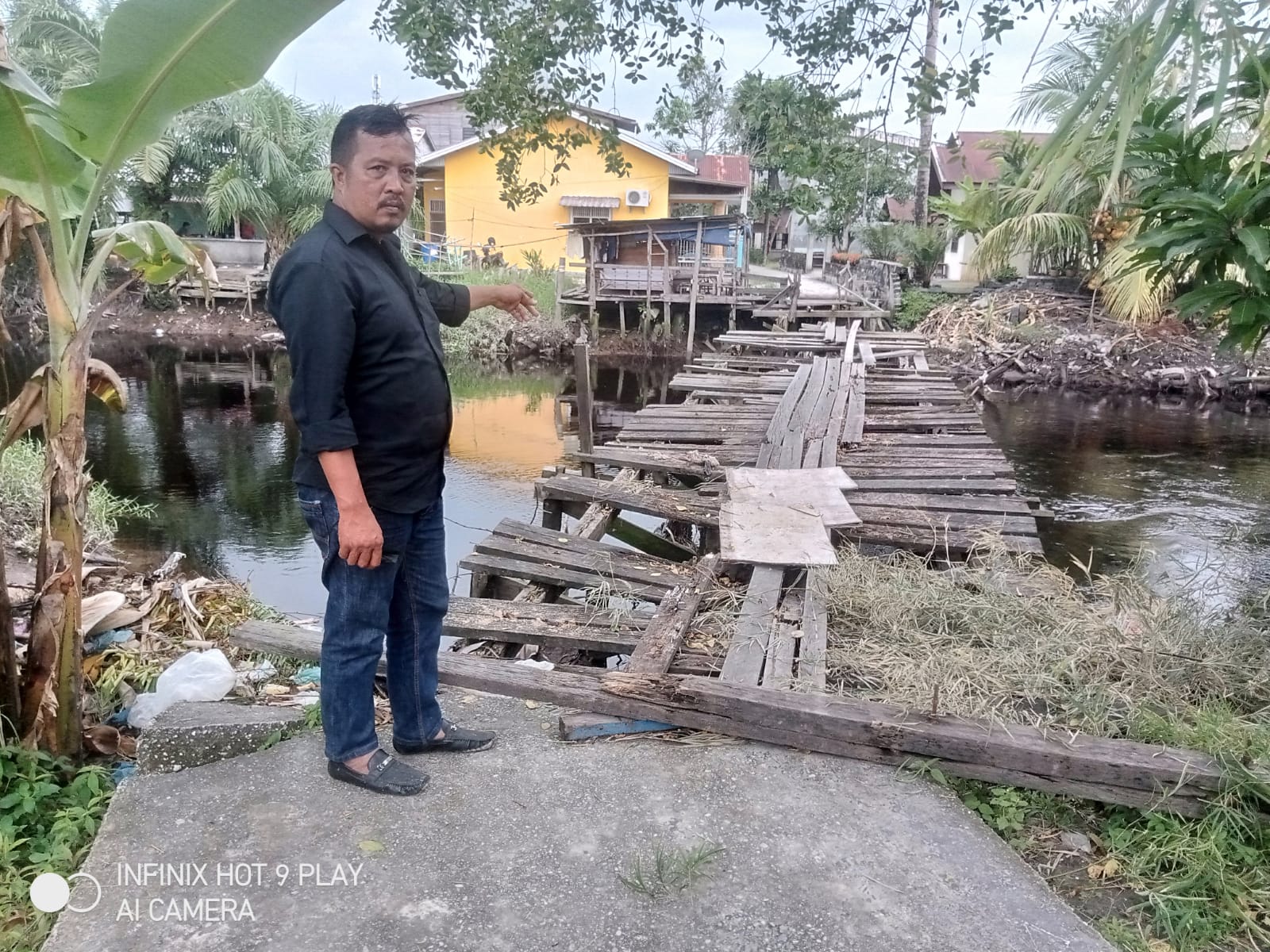 Jembatan Penghubung Antar RT Rusak, Ketua PJID Nusantara : Instansi Terkait Harap Segar Turun Lapangan
